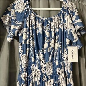 Kindred Blue Floral Maxi Dress